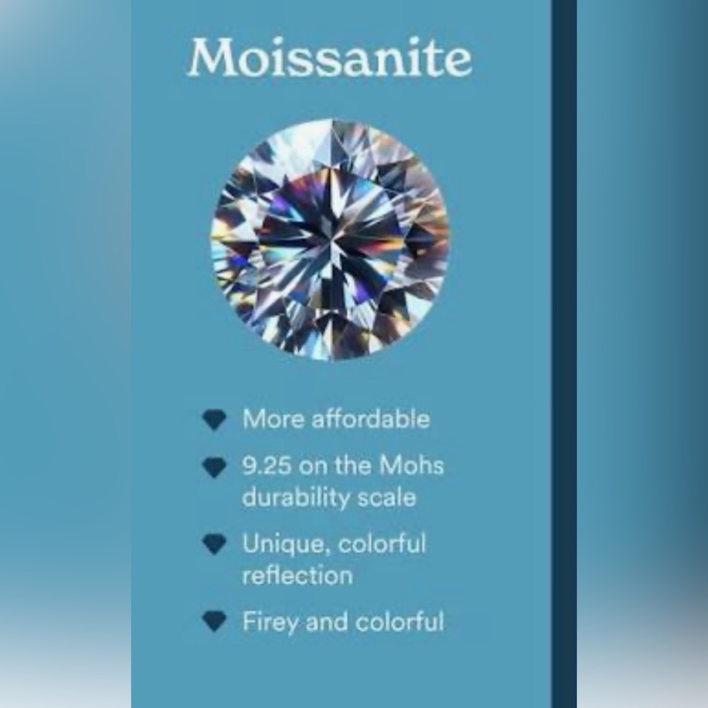 Moissanite choose 1
.5 Ct. Moissanite Pendant Necklace $59 or Earrings $45 - Picture 1 of 5